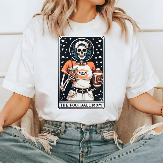 The Football Mom Comfort Colors Tee - Skull Tarot Edition