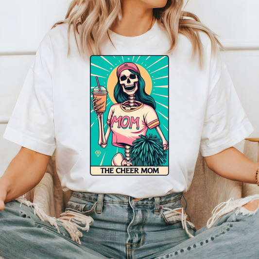 The Cheer Mom Comfort Colors Tee - Skull Tarot