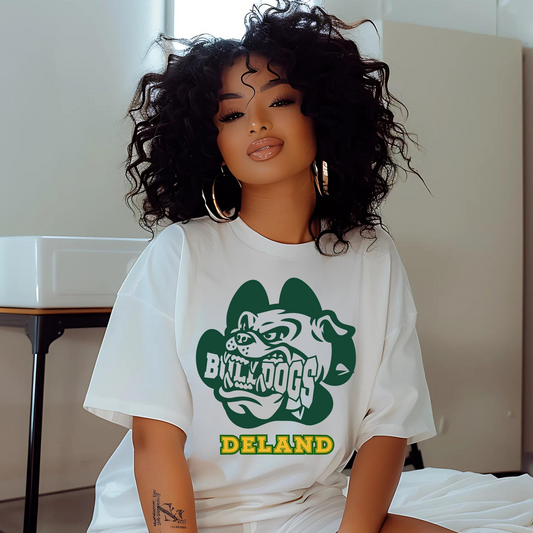 DeLand Bulldogs Classic Tee – Green & Gold Spirit Wear