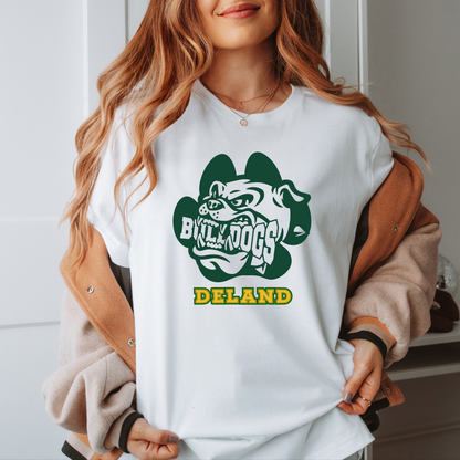 DeLand Bulldogs Classic Tee – Green & Gold Spirit Wear