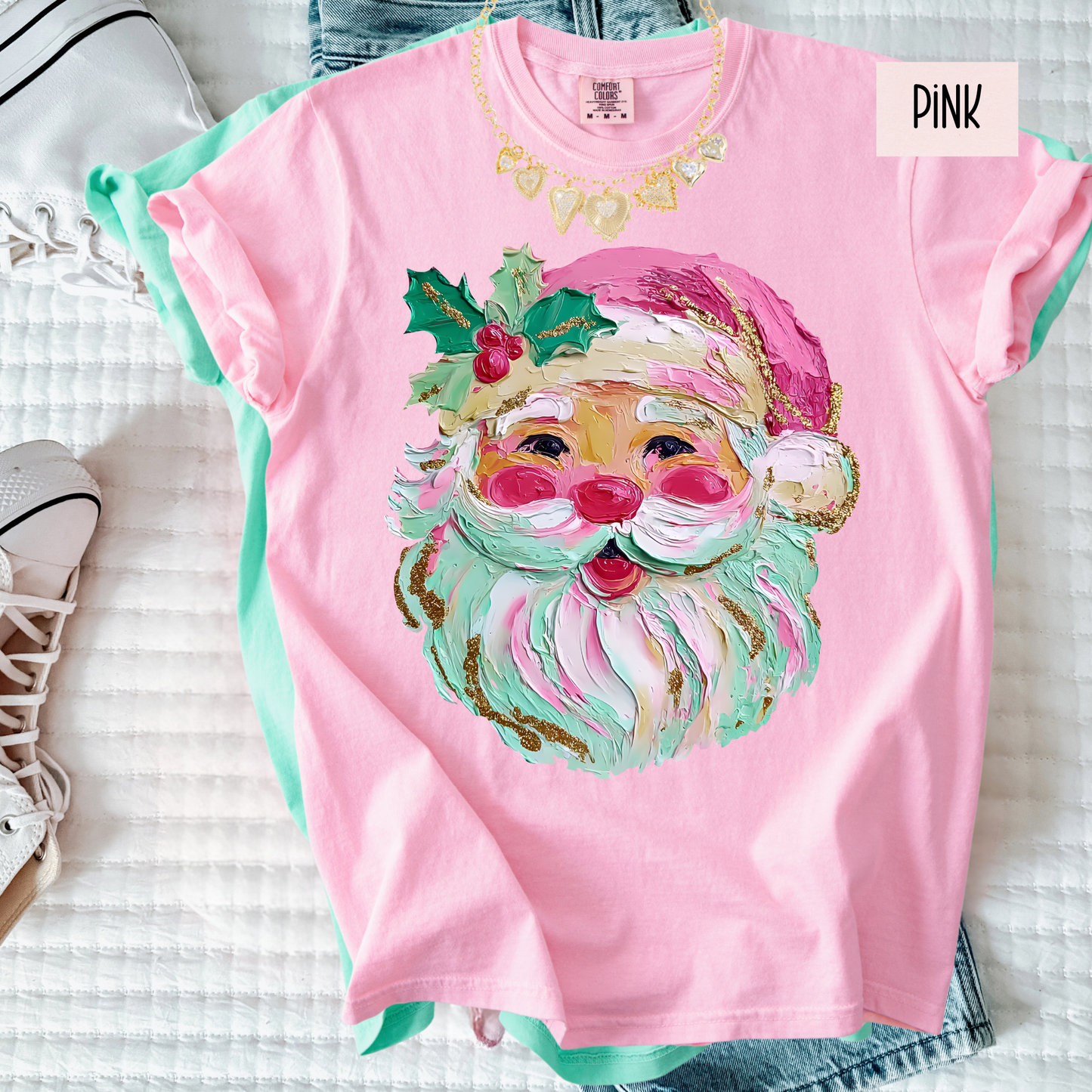Coquette Christmas Pink Christmas Shirt Whimsical Christmas Vintage Christmas Tee