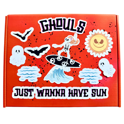 Ghouls Just Wanna Have Sun – Summerween Gift Box | Halloween Shirt, Tumbler, Earrings + Stickers