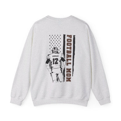Personalized Football Mom Custom Name and Number Unisex Gildan Sweatshirt