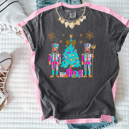 Nutcracker Christmas Tree Shirt – Colorful Holiday Comfort Colors Tee
