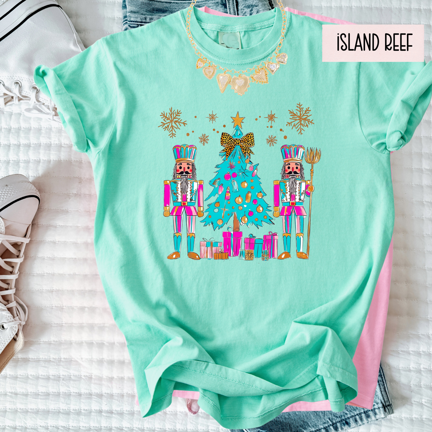 Nutcracker Christmas Tree Shirt – Colorful Holiday Comfort Colors Tee