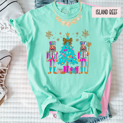 Nutcracker Christmas Tree Shirt – Colorful Holiday Comfort Colors Tee