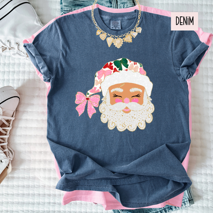 Jolly Doodle Santa Christmas Tee – Cute Vintage Santa Shirt – Comfort Colors Holiday Graphic