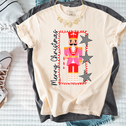 Nutcracker Christmas Shirt | Retro Merry Christmas Graphic Tee | Cute Holiday Nutcracker Shirt for Women’s T-Shirt