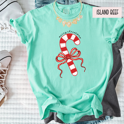 Candy Cane Christmas Shirt | Merry Christmas Graphic Tee | Cute Holiday Candy Cane Shirt for Women’s T-Shirt