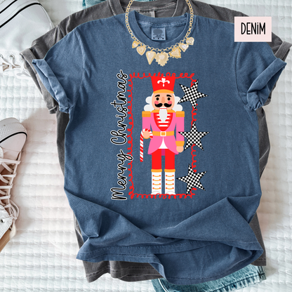 Nutcracker Christmas Shirt | Retro Merry Christmas Graphic Tee | Cute Holiday Nutcracker Shirt for Women’s T-Shirt