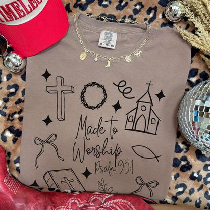 Christian Bow Scripture Tee | Comfort Colors T-Shirt | Faith Apparel for Women