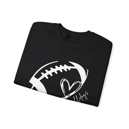 DeLand Bulldogs Football Heart Sweatshirt Unisex Crewneck Sweatshirt