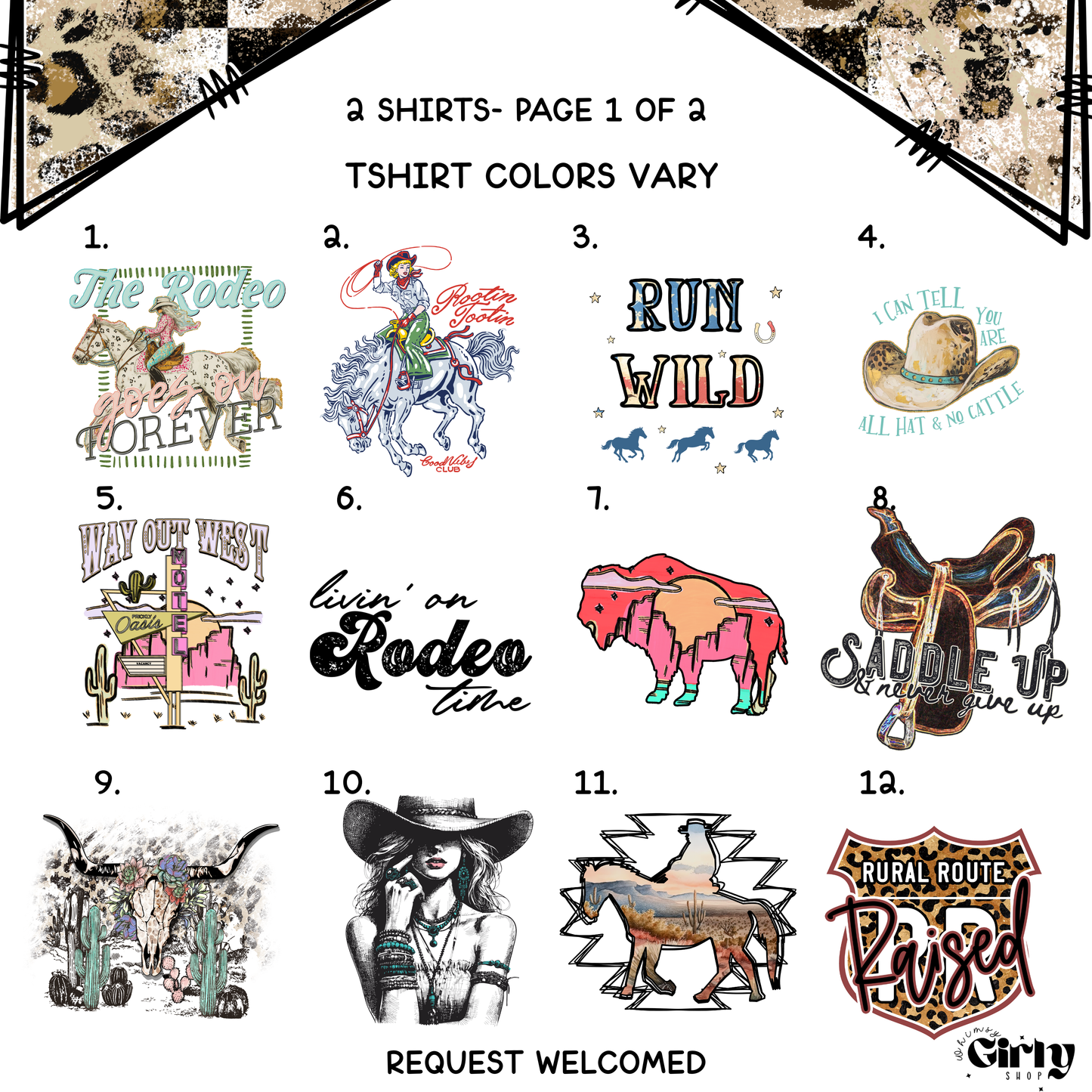 Wild & Free Western Tee Gift Box | Choose up to 5 Graphic Tees | Ultimate Cowgirl Era Collection