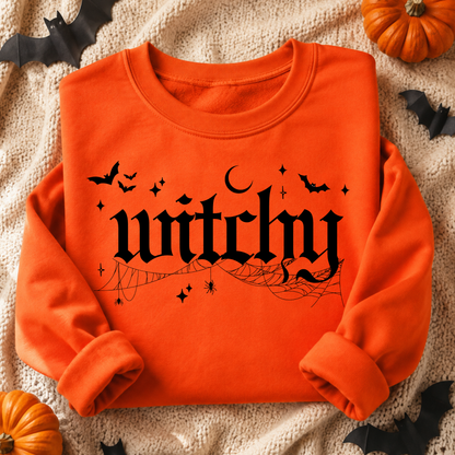 Witchy Gothic Halloween Sweatshirt – Front & Back Spell Design