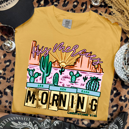 Rise & Shine Morning Tee | Western Sunrise Graphic T-Shirt | Cute Everyday Shirt for Women