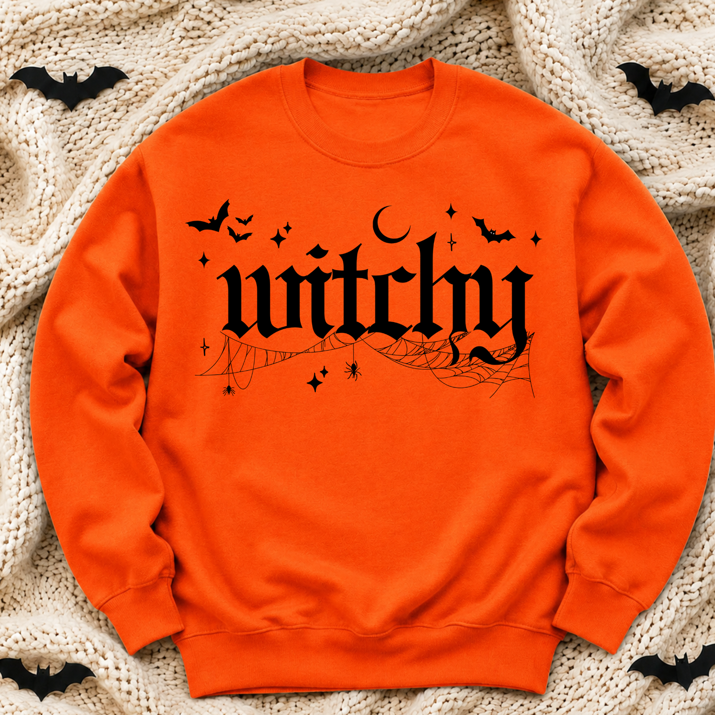 Witchy Gothic Halloween Sweatshirt – Front & Back Spell Design