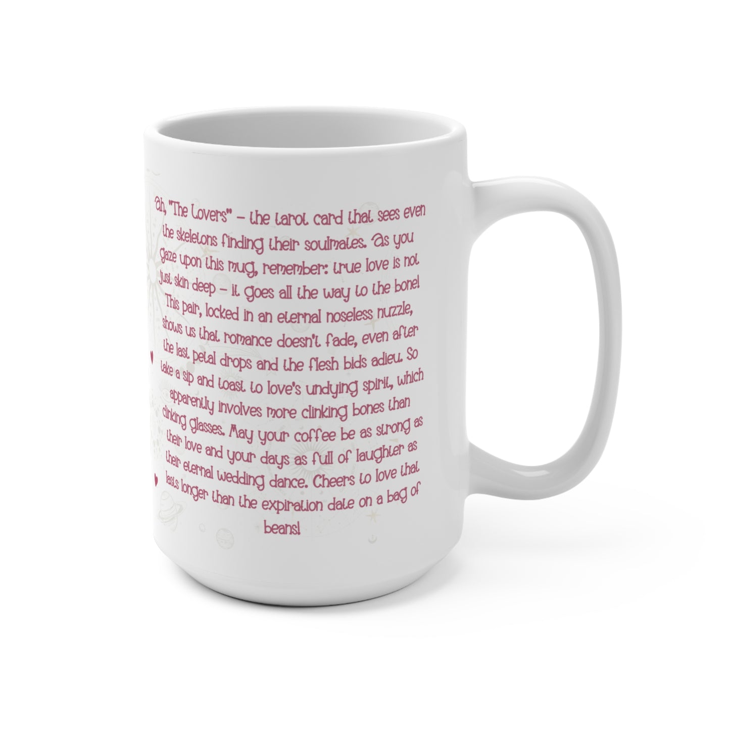 The Lovers Tarot Mug | 15 oz Romantic Tarot Coffee Mug | Meaningful Gift for Her