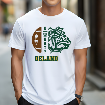 Unisex DeLand Bulldogs "D What?" Bella Canvas Football Shirt