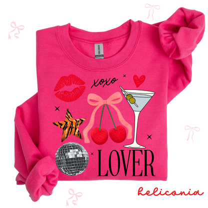 Lover Valentine Sweatshirt | Cute Coquette Valentine Outfit | Women’s Graphic Crewneck