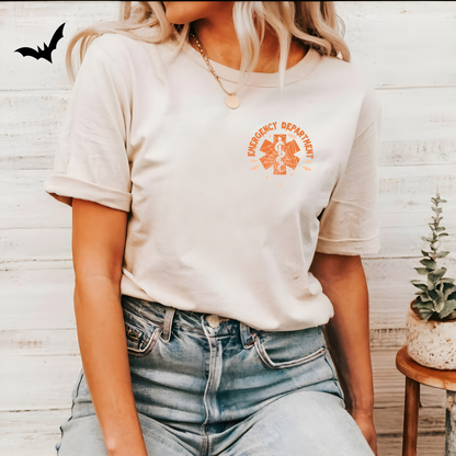 Emergency Department Halloween T-Shirt – Spooky Nurse & Medical Staff Tee