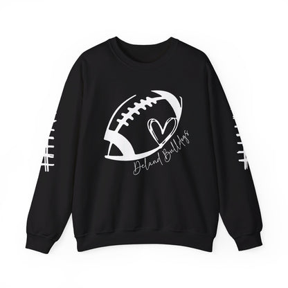 DeLand Bulldogs Football Heart Sweatshirt Unisex Crewneck Sweatshirt