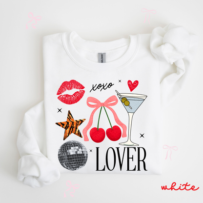 Lover Valentine Sweatshirt | Cute Coquette Valentine Outfit | Women’s Graphic Crewneck