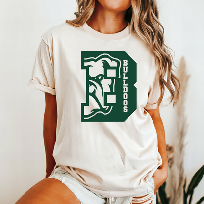 Bulldog Spirit Unisex Tee - Classic Vertical Design