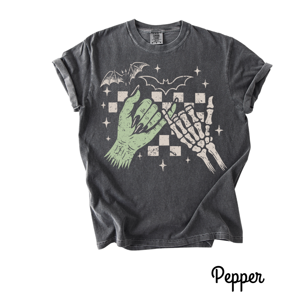 Skeleton Monster Hand Graphic Tee – Halloween Magic Comfort Colors® T-Shirt