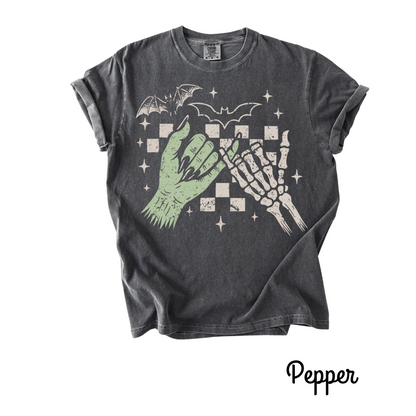 Skeleton Monster Hand Graphic Tee – Halloween Magic Comfort Colors® T-Shirt