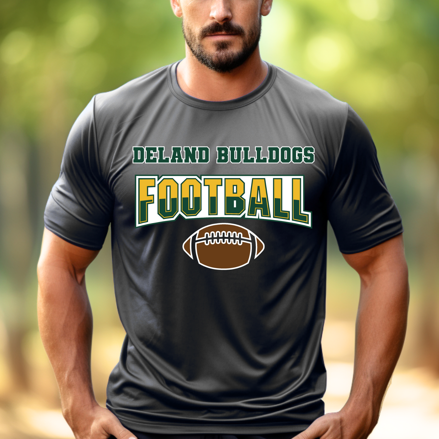 DeLand Bulldogs Football Sport-Tek Competitor Tee - Lightweight Performance Shirt