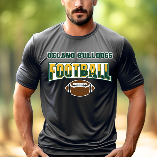 DeLand Bulldogs Football Sport-Tek Competitor Tee - Lightweight Performance Shirt