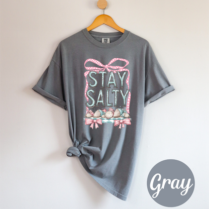 Stay Salty Tee – Coquette Coastal Cutie Vibes Womens Vacation Summer Shirt
