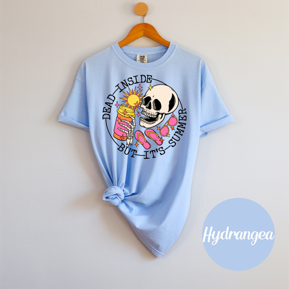 Dead Inside But It’s Summer Tee – Skeleton Sunshine Beach Babe Skeleton Vibes Womens Vacation Shirt