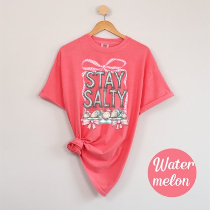 Stay Salty Tee – Coquette Coastal Cutie Vibes Womens Vacation Summer Shirt