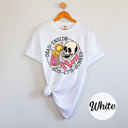 Dead Inside But It’s Summer Tee – Skeleton Sunshine Beach Babe Skeleton Vibes Womens Vacation Shirt