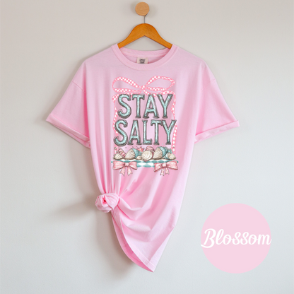 Stay Salty Tee – Coquette Coastal Cutie Vibes Womens Vacation Summer Shirt