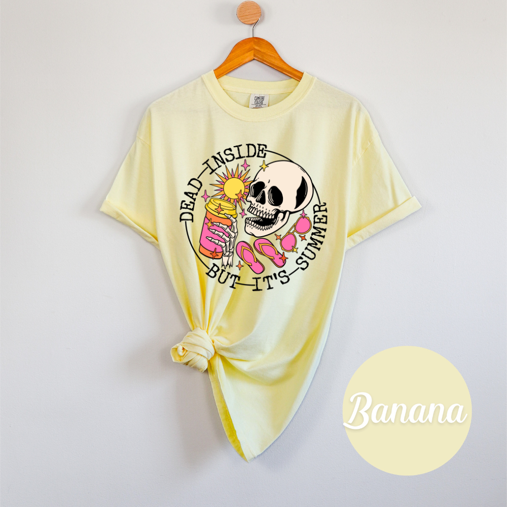 Dead Inside But It’s Summer Tee – Skeleton Sunshine Beach Babe Skeleton Vibes Womens Vacation Shirt
