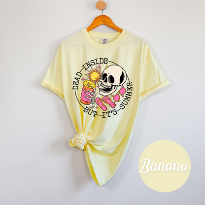 Dead Inside But It’s Summer Tee – Skeleton Sunshine Beach Babe Skeleton Vibes Womens Vacation Shirt
