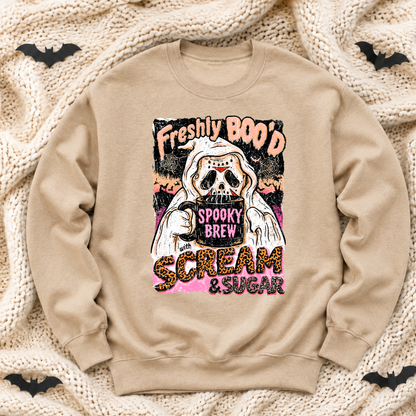 Freshly Boo’d Halloween Sweatshirt | Spooky Brew Ghost Crewneck