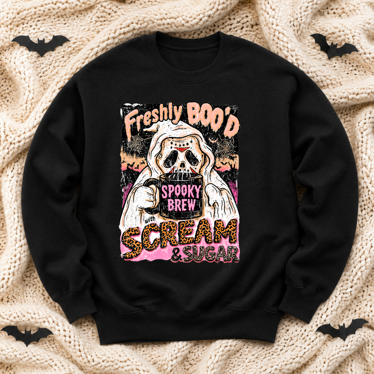 Freshly Boo’d Halloween Sweatshirt | Spooky Brew Ghost Crewneck