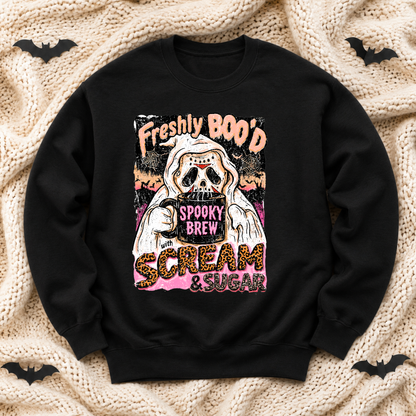 Freshly Boo’d Halloween Sweatshirt | Spooky Brew Ghost Crewneck