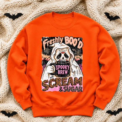 Freshly Boo’d Halloween Sweatshirt | Spooky Brew Ghost Crewneck