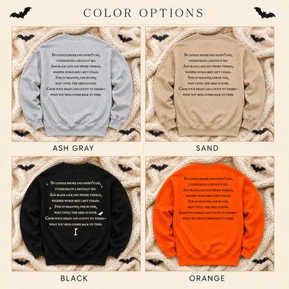 Cursed Gothic Halloween Sweatshirt | Front & Back Design
