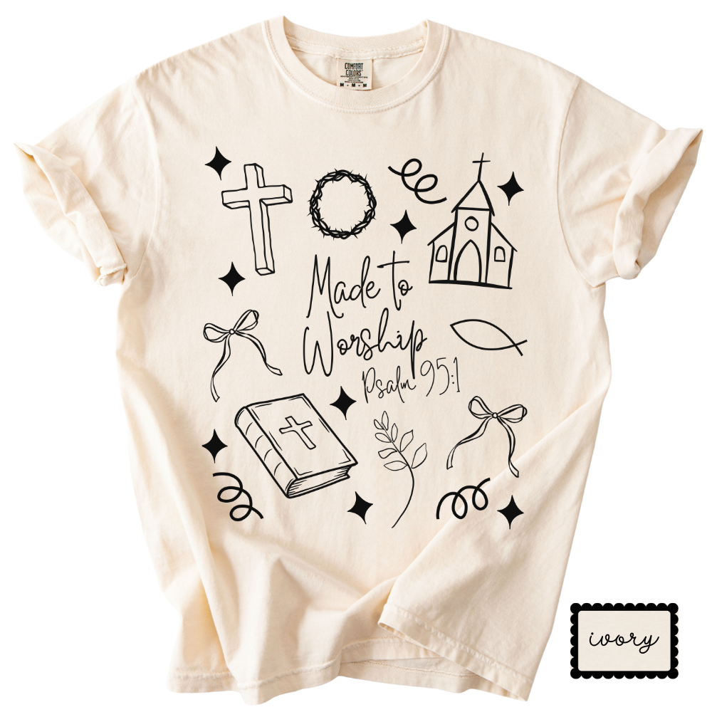 Christian Bow Scripture Tee | Comfort Colors T-Shirt | Faith Apparel for Women