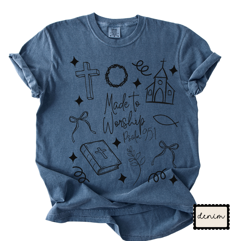 Christian Bow Scripture Tee | Comfort Colors T-Shirt | Faith Apparel for Women