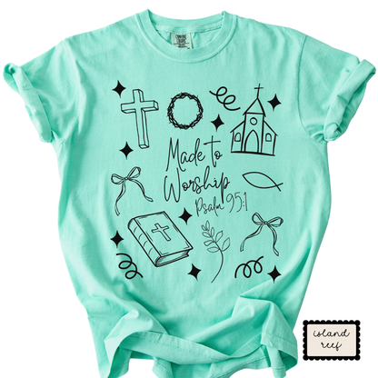 Christian Bow Scripture Tee | Comfort Colors T-Shirt | Faith Apparel for Women