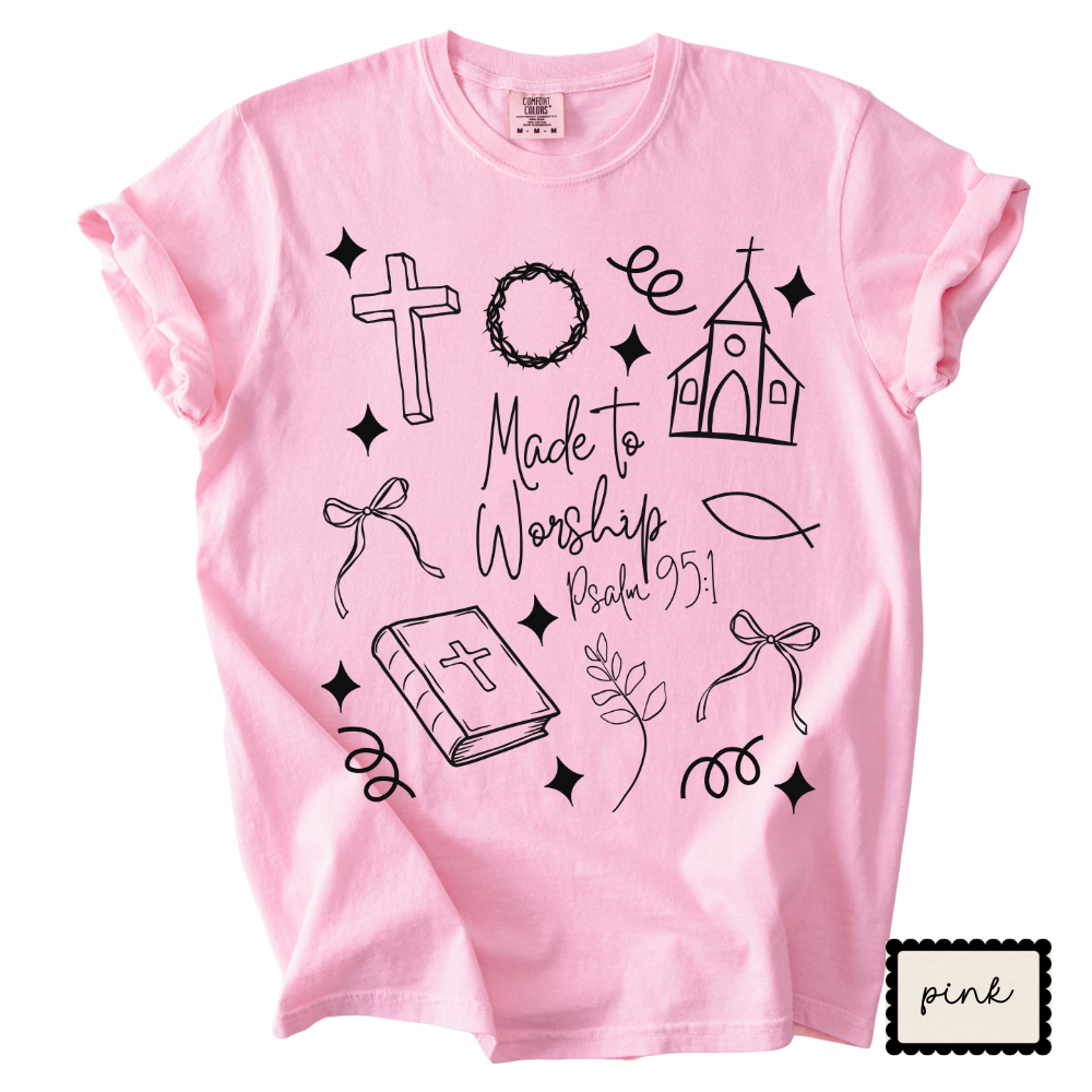 Christian Bow Scripture Tee | Comfort Colors T-Shirt | Faith Apparel for Women