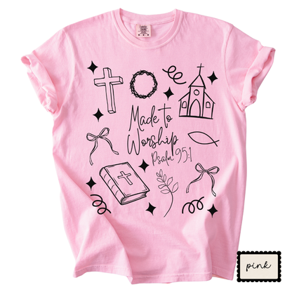 Christian Bow Scripture Tee | Comfort Colors T-Shirt | Faith Apparel for Women