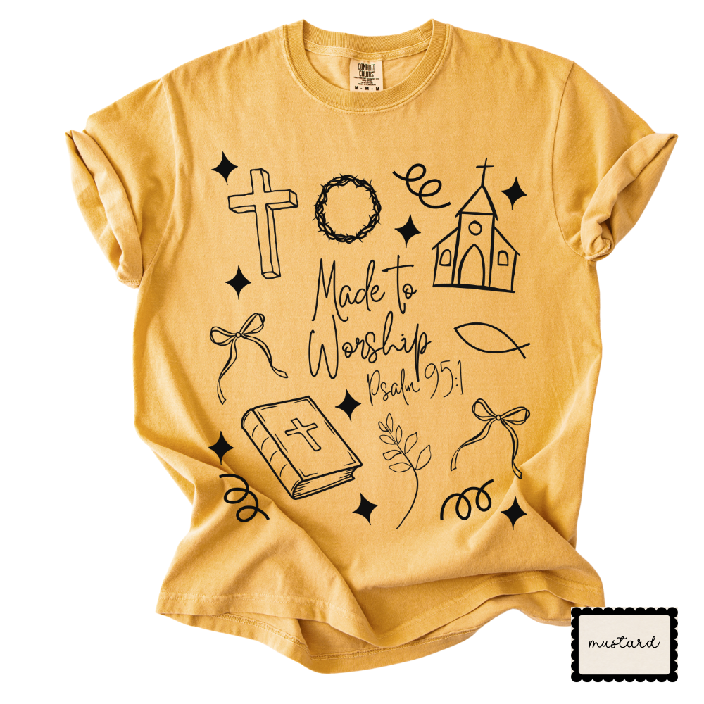 Christian Bow Scripture Tee | Comfort Colors T-Shirt | Faith Apparel for Women