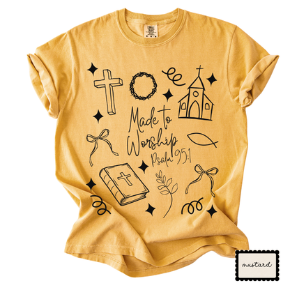 Christian Bow Scripture Tee | Comfort Colors T-Shirt | Faith Apparel for Women